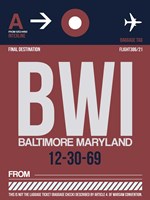 Framed BWI Baltimore Luggage Tag 2