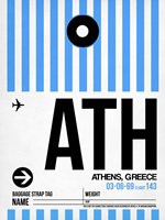 Framed ATH Athens Luggage Tag 1