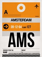 Framed AMS Amsterdam Luggage Tag 2