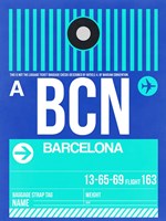 Framed BCN Barcelona Luggage Tag 2