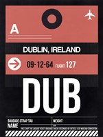 Framed DUB Dublin Luggage Tag 2