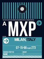 Framed MXP Milan Luggage Tag 2