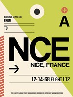Framed NCE Nice Luggage Tag 2