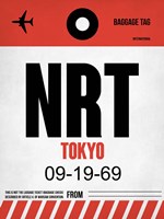 Framed NRT Tokyo Luggage Tag 1