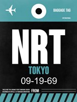 Framed NRT Tokyo Luggage Tag 2
