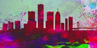 Framed Detroit City Skyline