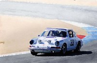 Framed White Porsche 911 in Monterey