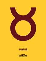 Framed Taurus Zodiac Sign Brown