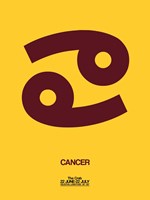 Framed Cancer Zodiac Sign Brown