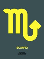 Framed Scorpio Zodiac Sign Yellow