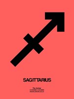 Framed Sagittarius Zodiac Sign Black