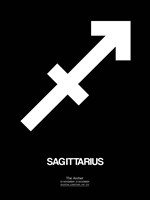 Framed Sagittarius Zodiac Sign White