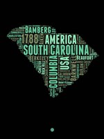 Framed South Carolina Word Cloud 2