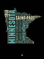 Framed Minnesota Word Cloud 1