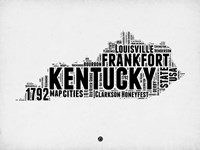 Framed Kentucky Word Cloud 2