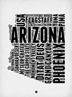 Framed Arizona Word Cloud 2