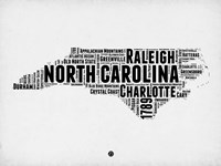 Framed North Carolina Word Cloud 2