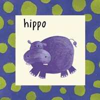 Framed 'Hippo with Border' border=