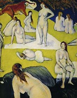 Framed Female Bathers with Red Cow, 1877