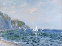 Framed Cliffs and Sailboats at Pourville