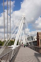 Framed Golden Jubilee Bridge, Thames River, London, England