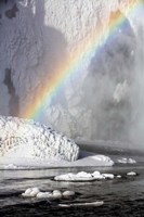 Framed Rainbow over Skogarfoss Waterfall Iceland