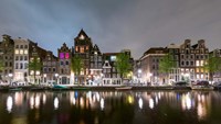 Framed Herengracht in Central Canal Ring Grachtengordel, North Holland, Netherlands