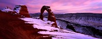Framed Arches National Park with Snow, Utah