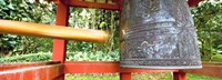 Framed Bell in a Buddhist temple, Byodo-In Temple, Oahu, Hawaii