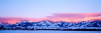 Framed Bridger Mountains Sunset, Montana