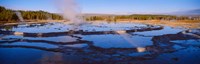 Framed Great Fountain Geyser, Yellowstone National Park, Wyoming