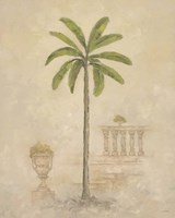 Framed 'Palm With Architecture 3' border=