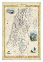 Framed Vintage Map of Palestine