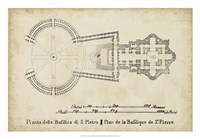 Framed Plan for St. Peter's Basilica