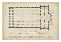 Framed Plan for the Basilica at St. Paul's