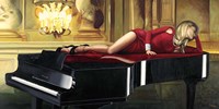Framed Piano Lady