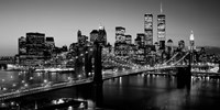 Framed Brooklyn Bridge, NYC BW Pano