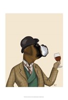 Framed Boxer Wine Snob