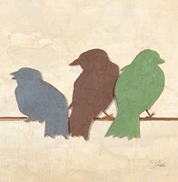 Framed Birds III (assorted colors)
