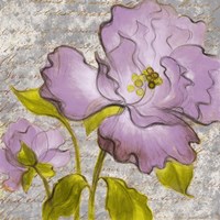 Framed Purple Florals I