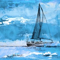 Framed Coastal Boats in Watercolor I