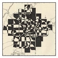 Framed Modern Map of Atlanta