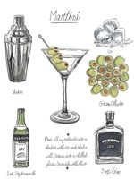 Framed Classic Cocktail - Martini
