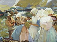 Framed Valencianas en la Playa (Women from Valencia on the beach), 1915