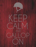 Framed Keep Calm and Gallop On - Red