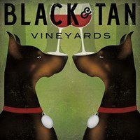 Framed Black and Tan Vineyards