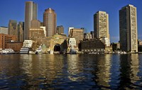 Framed Rowe's Wharf, Boston, MA