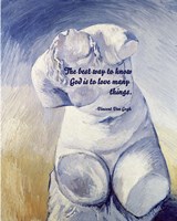 Framed Know God - Van Gogh Quote 2