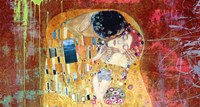 Framed Klimt's Kiss 2.0 (detail)