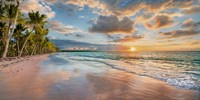 Framed Beach in Maui, Hawaii, at sunset